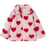 Name It - NmfMindy - Kunstbont Jas - Ruikertje met Harten - Winterjassen