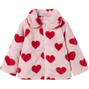 Name It - NmfMindy - Kunstbont Jas - Ruikertje met Harten - Winterjassen