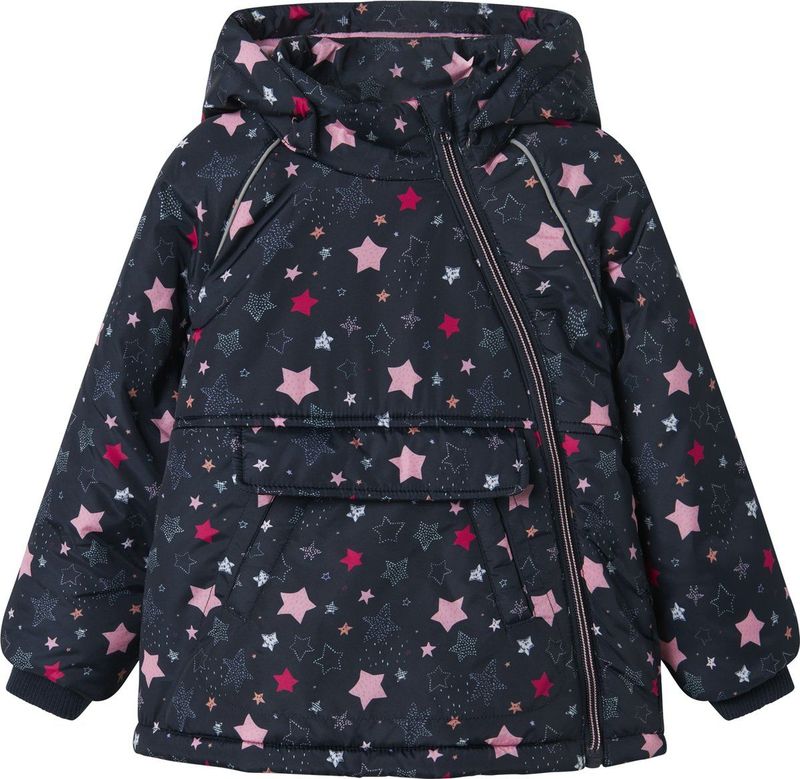 NAME IT - Jas - Jack - Met Afneembare Capuchon - Lange Mouwen - Print