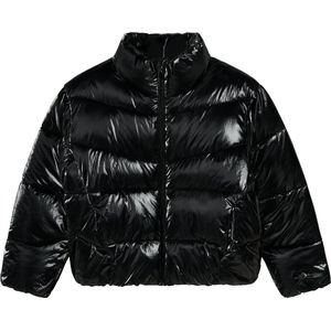 NAME IT - Shiny Gewatteerde Jas - Pufferjas - Hoge Hals - Lange Mouwen