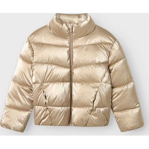 NAME IT - Shiny Gewatteerde Jas - Pufferjas - Hoge Hals - Lange Mouwen