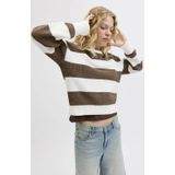 JJXX - Gebreide Trui - Kaki - Ronde Hals - Lange Mouwen