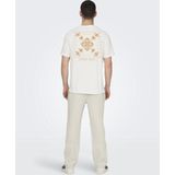 VERO MODA - T-shirt - Katoen - Korte Mouwen - Ronde Hals - Borduursels