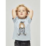 Name It - NmmLinden - T-Shirt - Dusty Blue - Katoen