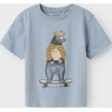 Name It - NmmLinden - T-Shirt - Dusty Blue - Katoen