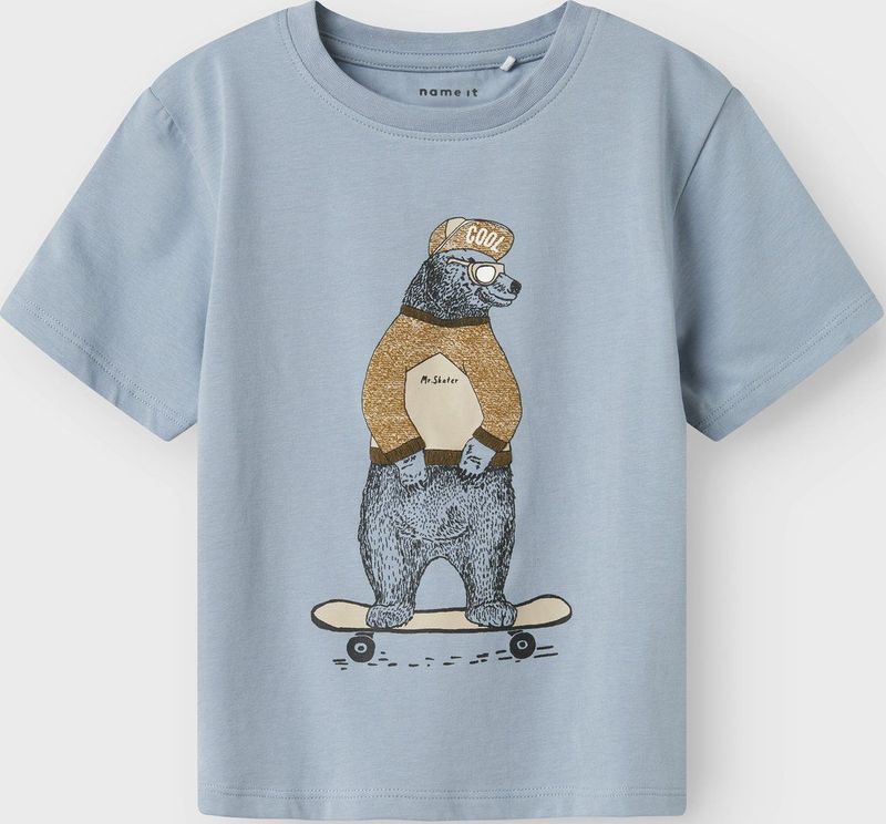 Name It - NmmLinden - T-Shirt - Dusty Blue - Katoen