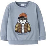 Name It - Nmmkamden Ls Sweat - Vieux Blauw - Sweatshirt - Voor Jongens