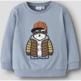 Name It - Nmmkamden Ls Sweat - Vieux Blauw - Sweatshirt - Voor Jongens