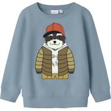 Name It - Nmmkamden Ls Sweat - Vieux Blauw - Sweatshirt - Voor Jongens