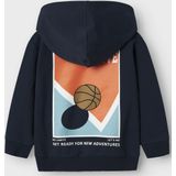 NAME IT - NMMKELVIN - Sweatshirt - Lichtblauw - Donkerblauw - Bruin - Lichtoranje