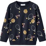 NAME IT - NMMKEATON - Sweatshirt - Lichtblauw - Sepia - Aubergine - Wit