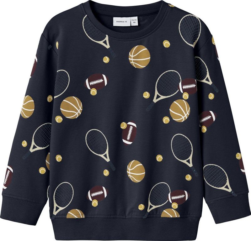 NAME IT - NMMKEATON - Sweatshirt - Lichtblauw - Sepia - Aubergine - Wit