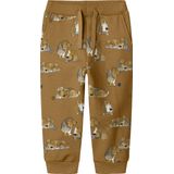Joggingbroek - Regular Fit - Ongeborstelde Sweatstof - All-over Print