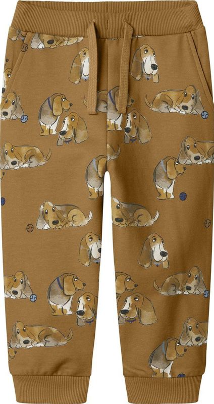 Joggingbroek - Regular Fit - Ongeborstelde Sweatstof - All-over Print