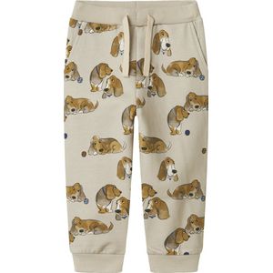 Joggingbroek - Regular Fit - Ongeborstelde Sweatstof - All-over Print