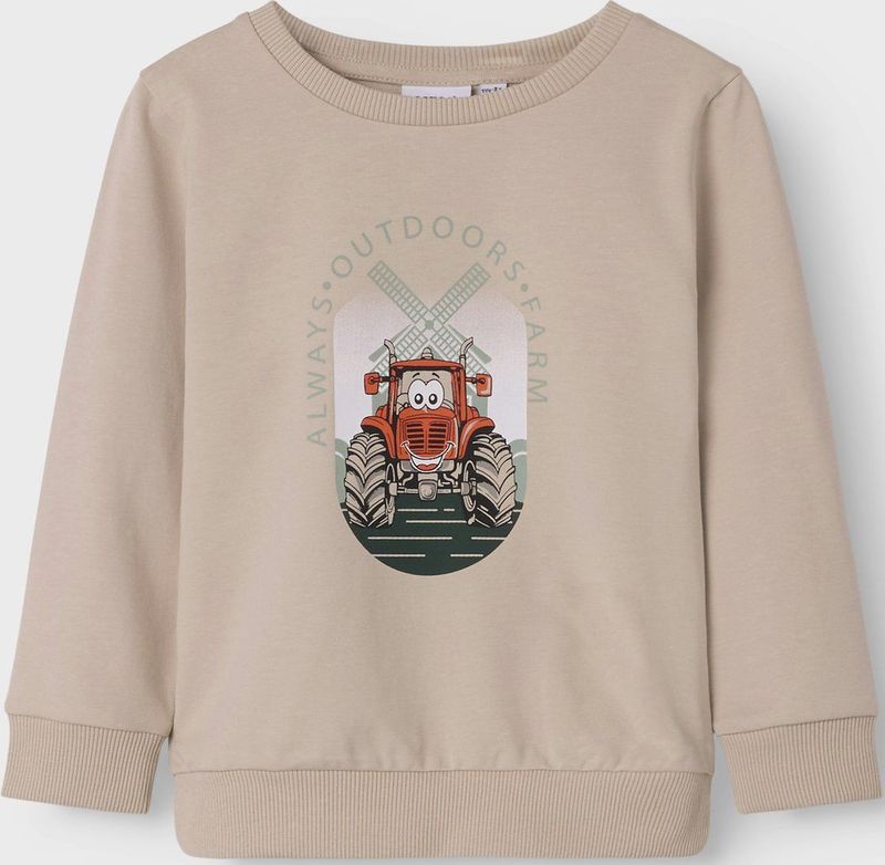 NAME IT - NMMLEN - Sweatshirt - Donkerbeige - Turquoise - Lichtrood - Zwart