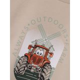 NAME IT - NMMLEN - Sweatshirt - Donkerbeige - Turquoise - Lichtrood - Zwart