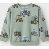 Sweatshirt - All-over Print - Ronde Hals - Lange Mouwen - Ongeborstelde Sweatstof