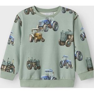 Sweatshirt - All-over Print - Ronde Hals - Lange Mouwen - Ongeborstelde Sweatstof