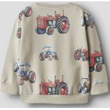 Name it - Sweater - Groen - Sweatkwaliteit - Ronde Hals - All Over Print
