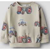 Name it - Sweater - Groen - Sweatkwaliteit - Ronde Hals - All Over Print