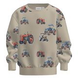 Name it - Sweater - Groen - Sweatkwaliteit - Ronde Hals - All Over Print