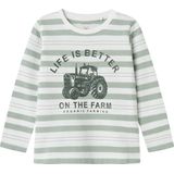 T-shirt - Blauw - Jersey - Lange Mouwen - Regular Fit