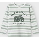 T-shirt - Blauw - Jersey - Lange Mouwen - Regular Fit