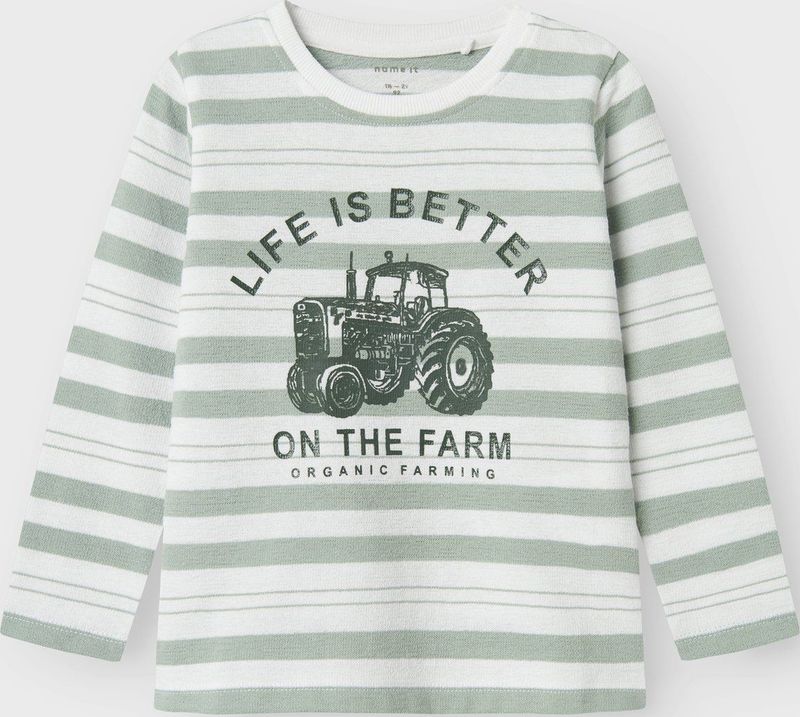 T-shirt - Blauw - Jersey - Lange Mouwen - Regular Fit