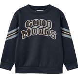 Regular Fit - Sweatshirt - Blauw - Ongeborstelde Sweatstof - Lange Mouwen