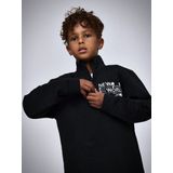 NAME IT - NKMKIMBA LS NREG HALF ZIP SWEAT UNB - Zwart - Jongens - Sweaters