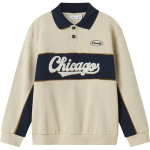 Sweater - Zwart - Sweatstof - Polokraag - Lange Mouw