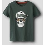 T-shirt - Rubberen Print - Jersey - Ronde Hals - Korte Mouwen