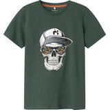 T-shirt - Rubberen Print - Jersey - Ronde Hals - Korte Mouwen