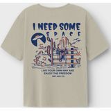 T-shirt - Regular Fit - Jersey - Korte Mouwen - Schuimprint en Rubberen Print