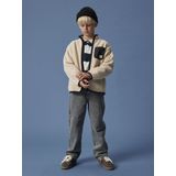 NAME IT - NKMLANE - Fleece Jas - Camel/Zwart