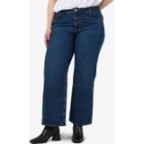 NOISY MAY - Curve - High Waist Mom Jeans - Dark Blue Denim