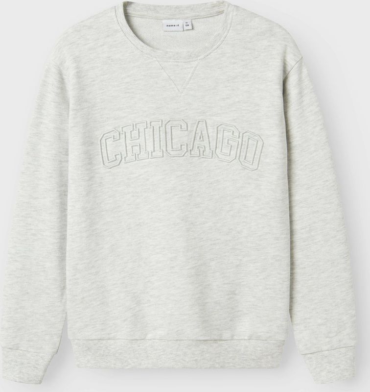 Name It Sweatshirt - NkmReader - Light Grey Melange - Name It - 7-8 jaar (122-128) - Sweatshirt