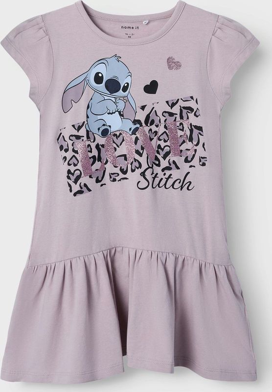 Stitch - Jurk - Glitterprint - Korte Mouwen - Jersey
