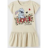 Jurk - Jersey - Stitch - Glitterprint - Korte Mouwen