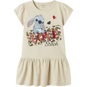 Jurk - Jersey - Stitch - Glitterprint - Korte Mouwen