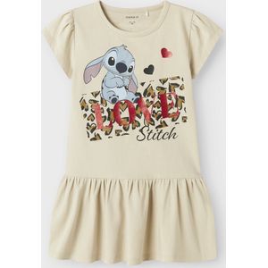 Jerseyjurk - Glitterprint - Ronde Hals - Korte Mouwen - Disney Stitch