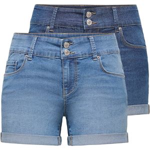 ONLY - ONLCARMEN REG SHORTS WIDE-WB DNM 2PACK - Meisjes - Bermuda shorts