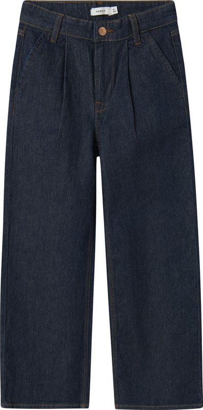 Wijde Jeans - Blauw - Katoen - Verstelbare Taille