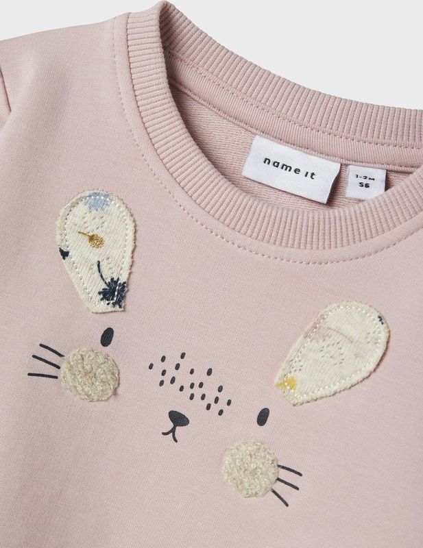 Sweatshirt - Regular Fit - Lange Mouwen - Ronde Hals - Ongeborstelde Sweatstof