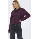 JDY - Tussenjas - Gemeleerd - Polyester - Puntkraag - Lange Mouwen