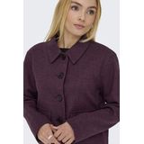 JDY - Tussenjas - Gemeleerd - Polyester - Puntkraag - Lange Mouwen