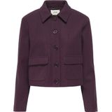 JDY - Tussenjas - Gemeleerd - Polyester - Puntkraag - Lange Mouwen