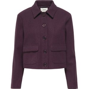 JDY - Tussenjas - Gemeleerd - Polyester - Puntkraag - Lange Mouwen