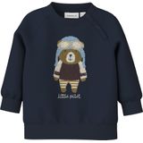 Name it - Sweater - Donkerblauw - Met Beren Applicatie
